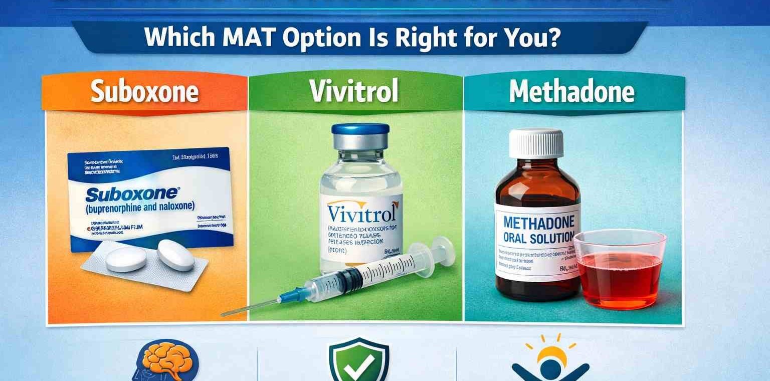 Suboxone vs. Vivitrol vs. Methadone